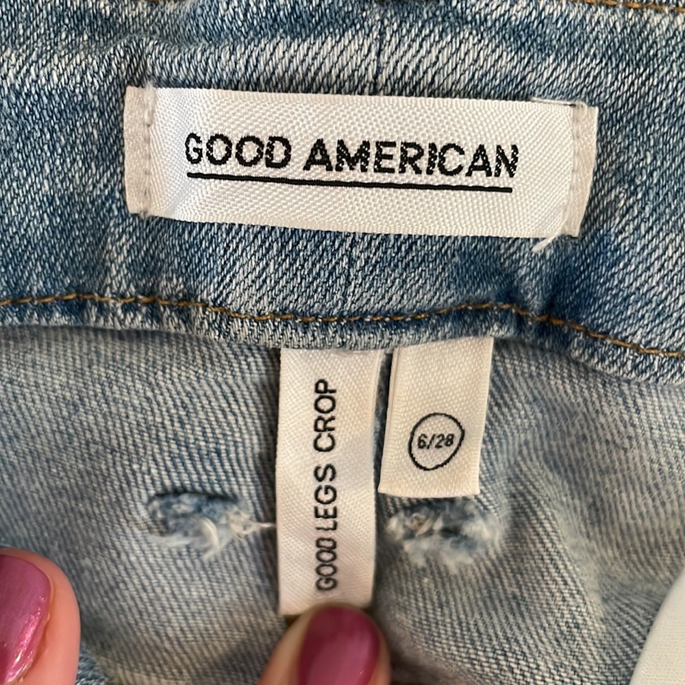 Good American Good Legs Crop Jean - like new - Picture 2 of 4